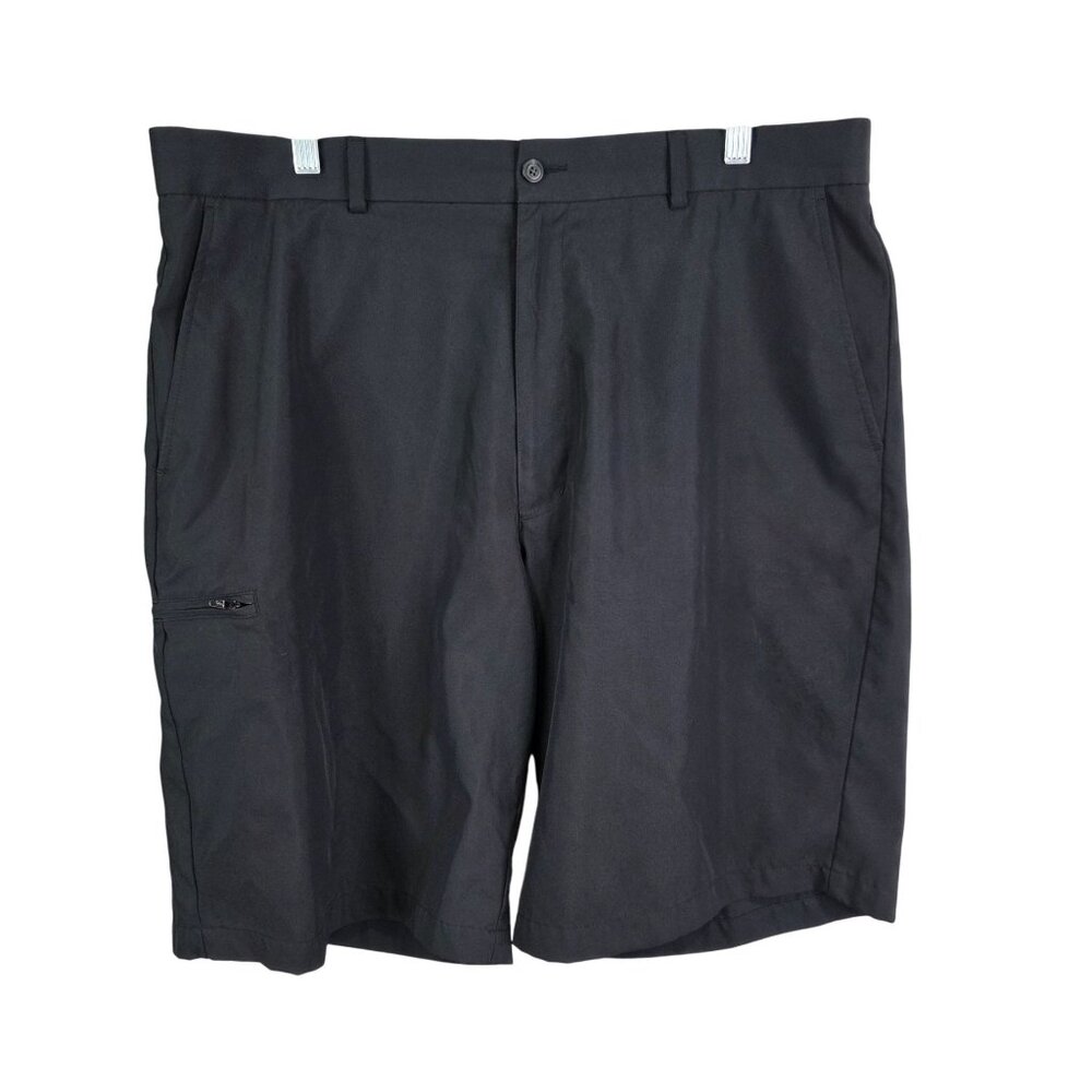 Mens Grand Slam Black Golf Shorts Chino 100% Polyester 11" Inseam Size 38